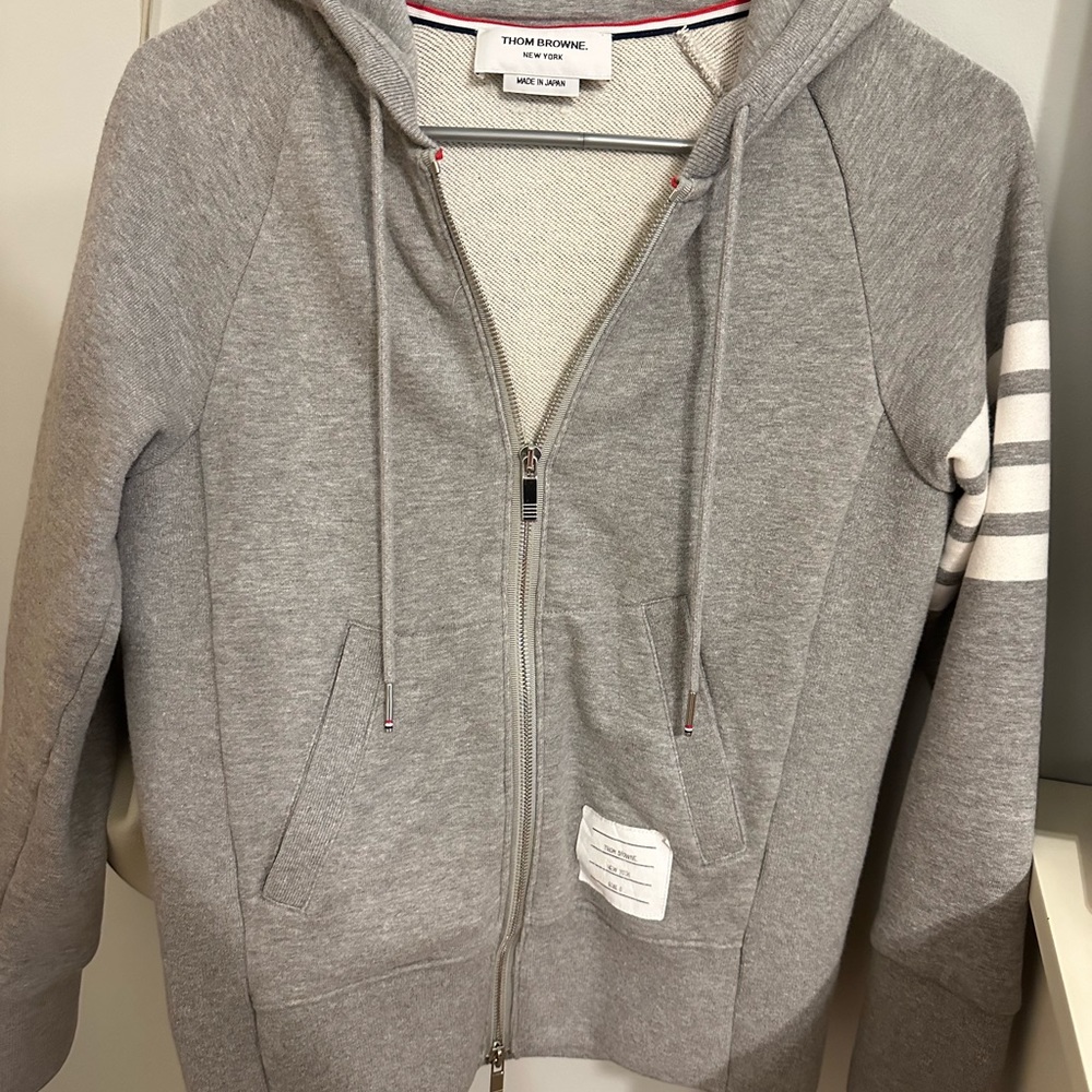 Very Good Condition Classic Thom Browne Zip Hoodie